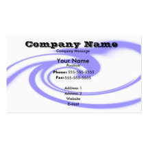 Blue Swirl Business Card Template