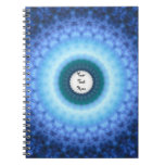 Blue Swirl Design Customizable Notebook