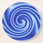 Blue Swirl Digital Art Coaster