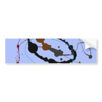 Blue Swirl Universe Bumper Stickers