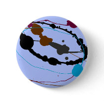 Blue Swirl Universe Pinback Button