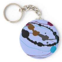 Blue Swirl Universe Keychain