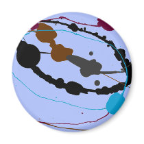 Blue Swirl Universe Magnets