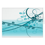 Blue Swirling Vines Greeting Card