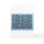 Blue Swirls Maze Card