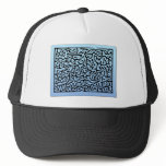 Blue Swirls Maze Mesh Hats