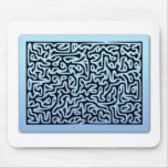 Blue Swirls Maze Mousepad