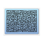 Blue Swirls Maze Postcards