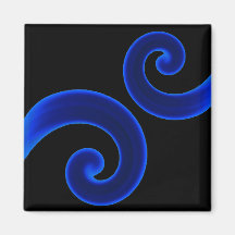 Blue Swirls Refrigerator Magnets