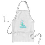 blue swirly bird vector apron