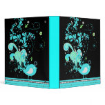blue swirly bird vector binders