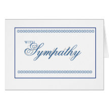 blue sympathy greeting card