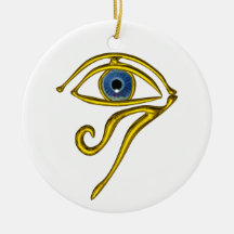 BLUE TALISMAN ,Black and White Christmas Ornament