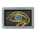 BLUE TALISMAN,black Belt Buckle