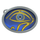 BLUE TALISMAN OVAL BELT BUCKLE