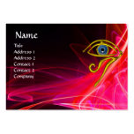 BLUE TALISMAN ,RED PINK FUCHSIA WHITE LIGHT WAVES BUSINESS CARD
