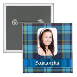 Blue tartan photo template pins