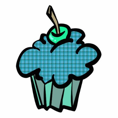 blue tartan plaid cupcake photo cutout by cupcakewear