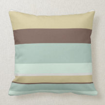 Blue Teacup Striped Pillow