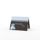 Blue Teddy Bear Thank You Card