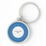 Blue Teddy Bears Add Your Baby Photo Template Keychains