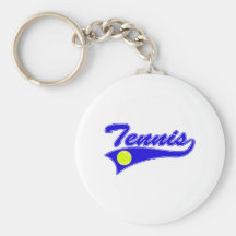 Blue Tennis Key Chain