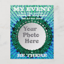 Blue Tiedye Photo Event Flyers
