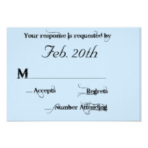 Blue Timeless Moments RSVP Card