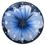 Blue Tinted Lavatera wall clocks