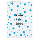 Blue tiny and big polka dots card