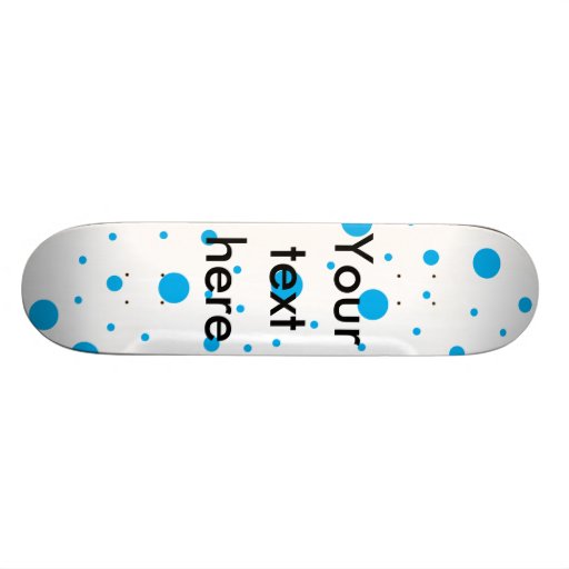 Blue tiny and big polka dots skate board decks