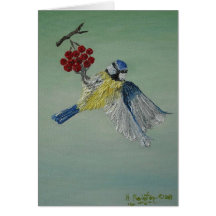 Blue Tit Greeting Card