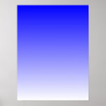 Blue to White Gradient Posters