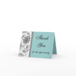 Blue Toile Thank You Cards, Personalized