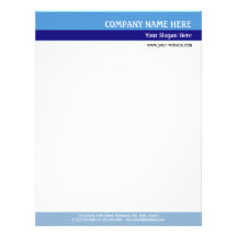 Blue Tones Custom Letterhead