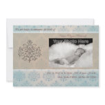 Blue tree baby boy birth announcement