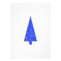 Blue Tree. Fir Evergreen Christmas Tree. Announcement