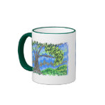 Blue Trees and Green Skies Coffee Mugs