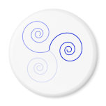 Blue Tri-Colour Spiral of Life