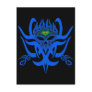 BLUE TRIBAL SKULL POSTCARDS
