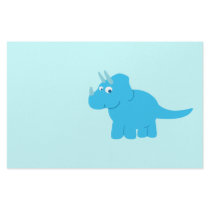 Blue Triceratops Dinosaur Stationery Paper