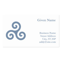 Blue Triskelion Business Cards