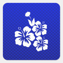Blue Tropical Flowers Sticker