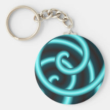 Blue Tube Pattern Keychain