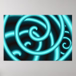 Blue Tube Pattern Poster