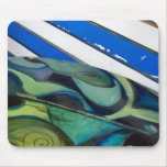 blue two mouse pads