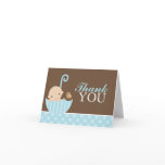 Blue Umbrella Thank You Greeting Card