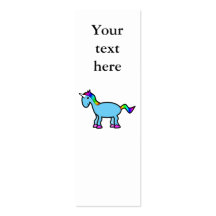 Blue unicorn business card template
