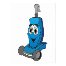 Blue Vacuum Cleaner Post Cards