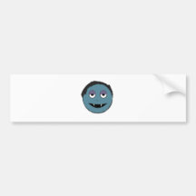 Blue vampire bumper sticker